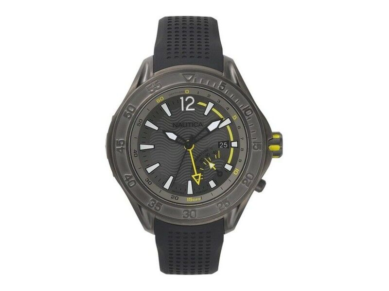 Zegarek Męski Nautica NAPBRW003 Czarny Szary