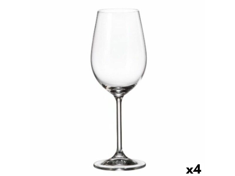 Zestaw kieliszków do wina Bohemia Crystal Clara Biały 350 ml 6 Części (6 Sztuk) (4 Sztuk)