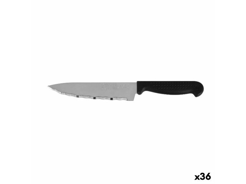 Nóż kuchenny Quttin Laser Czarny Srebrzysty 28 x 6 x 1,3 cm (36 Sztuk)