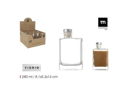 Kryztałowa butelka La Mediterránea Szkło 280 ml 0,28 l (24 Sztuk)
