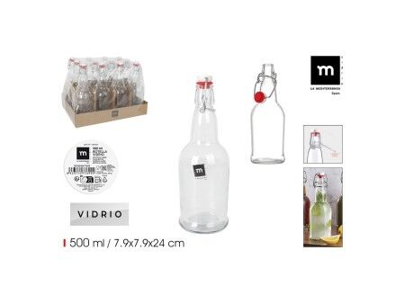 Kryztałowa butelka La Mediterránea 500 ml 0,5 L (24 Sztuk)
