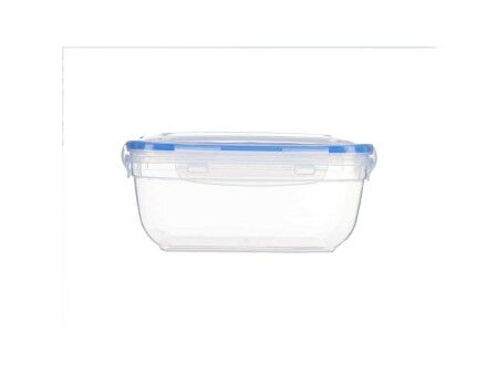 Hermetyczne pudełko na lunch Leknes 30113 Przezroczysty polipropylen Kwadratowy 1,4 L 14,5 x 8,5 x 20 cm (12 Sztuk)