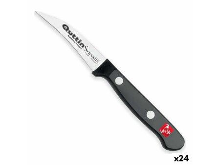 Nóż Obierak Quttin Sybarite Czarny Srebrzysty 6,5 cm (24 Sztuk)