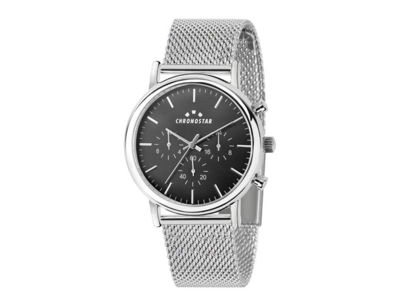 Zegarek Męski Chronostar R3753276002 Czarny Srebrzysty