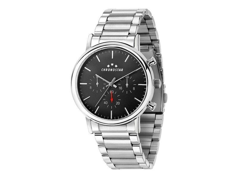 Zegarek Męski Chronostar R3753276005 Czarny Srebrzysty