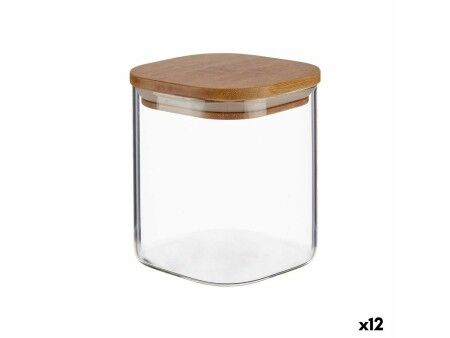 Soik Przezroczysty Bambus Szkło borokrzemowe 880 ml 10,5 x 11,7 x 10,5 cm (12 Sztuk)