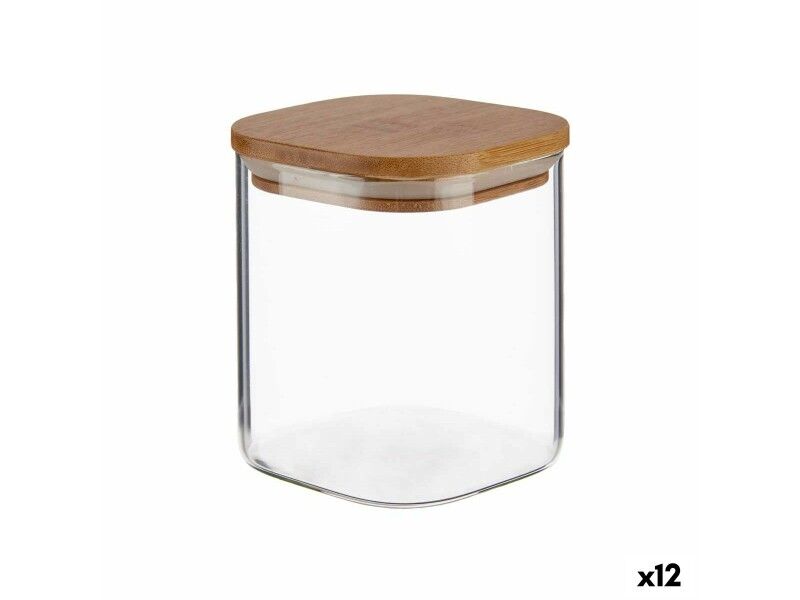 Soik Przezroczysty Bambus Szkło borokrzemowe 880 ml 10,5 x 11,7 x 10,5 cm (12 Sztuk)