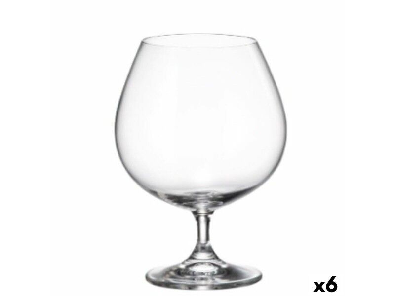 Zestaw kubków Bohemia Crystal Clara Koniak 690 ml 6 Sztuk 4 Sztuk 7,5 x 12 x 16 cm