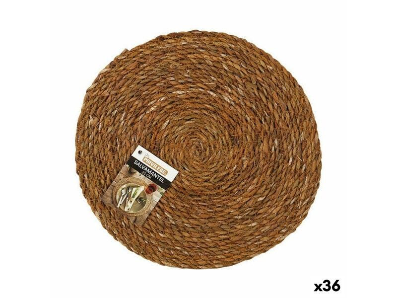 Podkładki na stół Privilege Wodorosty Brązowy Ø 25 cm (36 Sztuk)