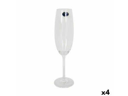 Zestaw kubków Bohemia Crystal Clara Szampan 220 ml 6 Części (4 Sztuk)