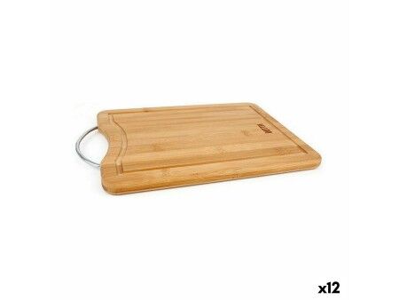 Deska do krojenia Quttin Brązowy Srebrzysty Metal Bambus 27 x 20 x 1,5 cm (12 Sztuk)