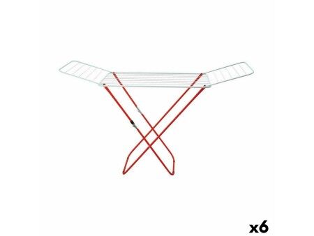 Suszarka składana Supernet Biały Czerwony 127 x 50 x 2 cm (6 Sztuk)