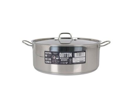 Garnek z Pokrywką Quttin Aluminium 36 x 14 cm (2 Sztuk)