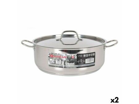 Garnek z Pokrywką Quttin Hotel Collection 7,5 L 30 x 11 cm (2 Sztuk)