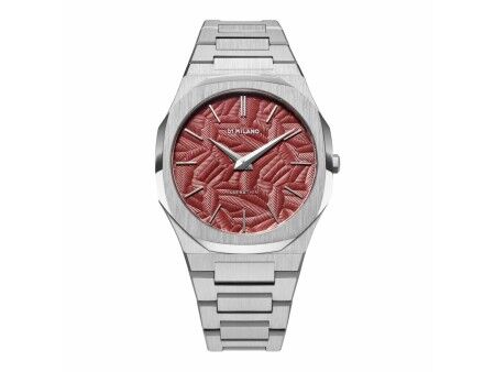 Zegarek Męski D1 Milano ULTRA THIN BARN RED Czarny Srebrzysty (Ø 40 mm)