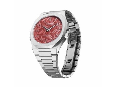 Zegarek Męski D1 Milano ULTRA THIN BARN RED Czarny Srebrzysty (Ø 40 mm)