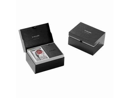 Zegarek Męski D1 Milano ULTRA THIN BARN RED Czarny Srebrzysty (Ø 40 mm)