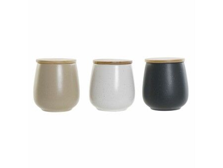 Łódź DKD Home Decor Biały Beżowy Ciemny szary 10 x 10 x 13 cm (3 Sztuk)