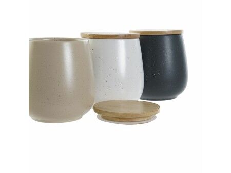 Łódź DKD Home Decor Biały Beżowy Ciemny szary 10 x 10 x 13 cm (3 Sztuk)