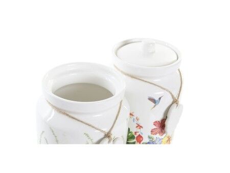 Łódź DKD Home Decor Ogród Wielokolorowy Tropikalny 15 x 15 x 21 cm (2 Sztuk)