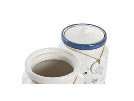 Łódź DKD Home Decor Niebieski 15 x 15 x 21 cm Biały Dolomite (2 Sztuk)
