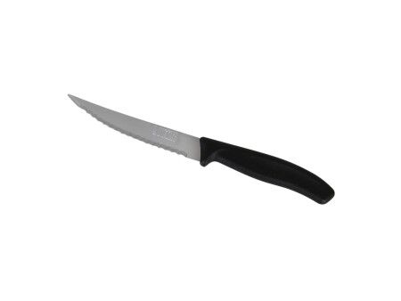 Zestaw Noży do Mięsa Quttin Czarny Srebrzysty 11 cm 6 Części (12 Sztuk)