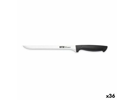 Nóż do Szynki Quttin Black Czarny Srebrzysty 22 cm (36 Sztuk)