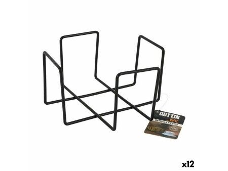 uchwyt do serwetek Quttin Czarny 17,5 x 17,5 x 9,5 cm (12 Sztuk)