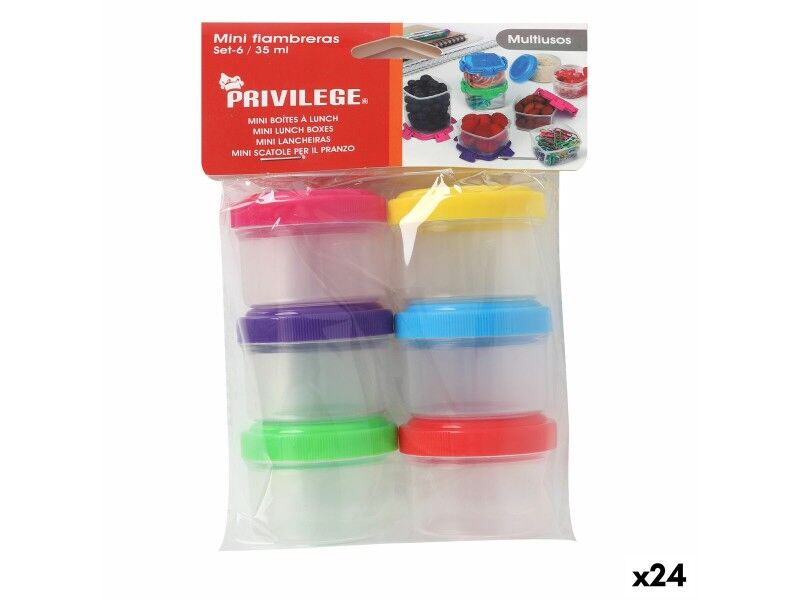 Set Pojemników na Lunch Privilege 35 ml Ø 4,5 x 3 cm 6 Części (24 Sztuk)
