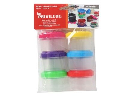 Set Pojemników na Lunch Privilege 35 ml Ø 4,5 x 3 cm 6 Części (24 Sztuk)