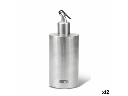 Buteleczka na oliwę Quttin Srebrzysty Stal nierdzewna 550 ml (12 Sztuk)