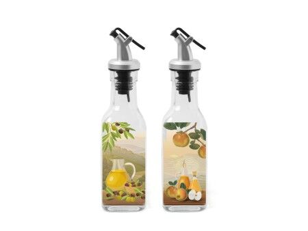 Zestaw do Przypraw Anna Przezroczysty Srebrzysty Szkło ABS 170 ml 5 x 5 x 20 cm 2 Części (24 Sztuk)