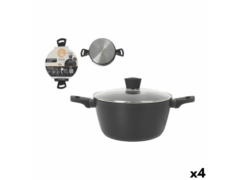 Garnek z Pokrywką MasterChef 24 cm (4 Sztuk)