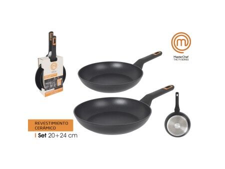 Zestaw Patelni MasterChef 2,5 mm (4 Sztuk)