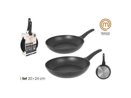 Zestaw Patelni MasterChef 24 cm 20 cm (4 Sztuk)