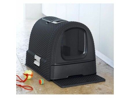 Kuweta dla Kotów Curver Antracyt 51 x 38,5 x 39,5 cm Plastikowy (Plastikowy)
