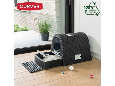 Kuweta dla Kotów Curver Antracyt 51 x 38,5 x 39,5 cm Plastikowy (Plastikowy)