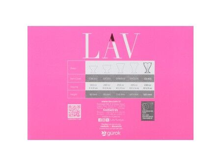 Zestaw kubków LAV Lily 250 ml 6 Części (4 Sztuk)