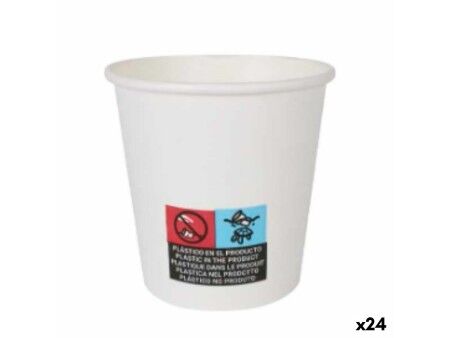 Zestaw kieliszków Algon Karton Jednorazowe Biały 24 Sztuk 120 ml (100 Części)