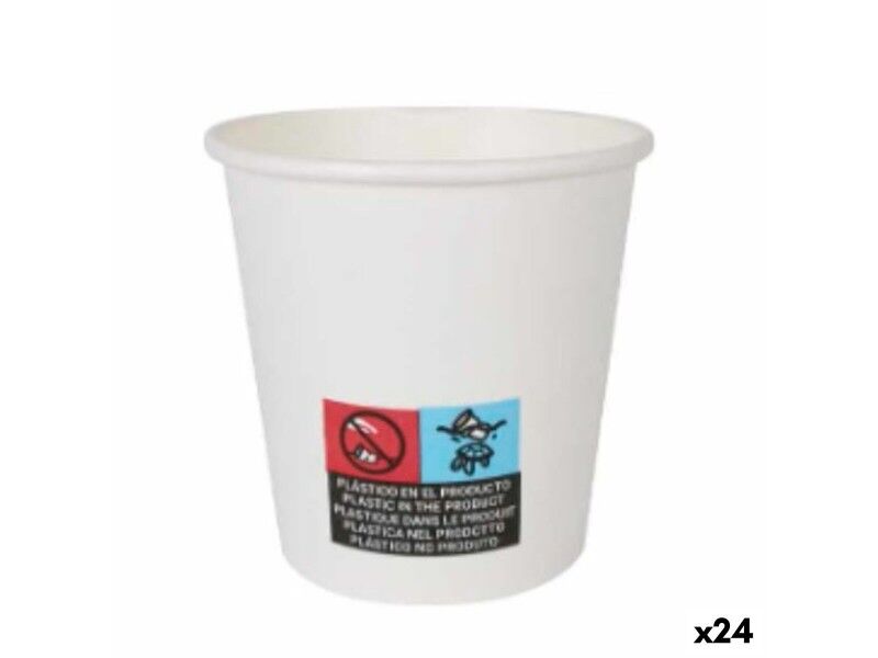 Zestaw kieliszków Algon Karton Jednorazowe Biały 24 Sztuk 120 ml (100 Części)