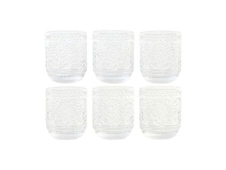 Zestaw kieliszków Home ESPRIT Przezroczysty Szkło Z reliefem 360 ml (6 Sztuk)