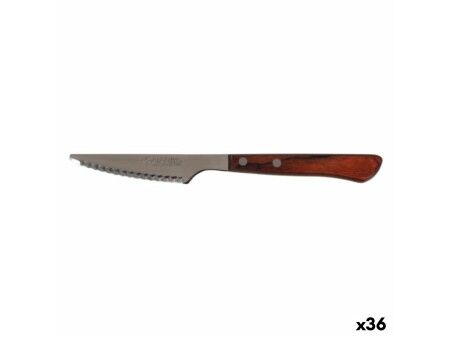Nóż do kotletów Quttin Packwood Drewno (36 Sztuk)