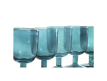 Zestaw kubków Home ESPRIT Turkusowy Szkło 300 ml (6 Sztuk)