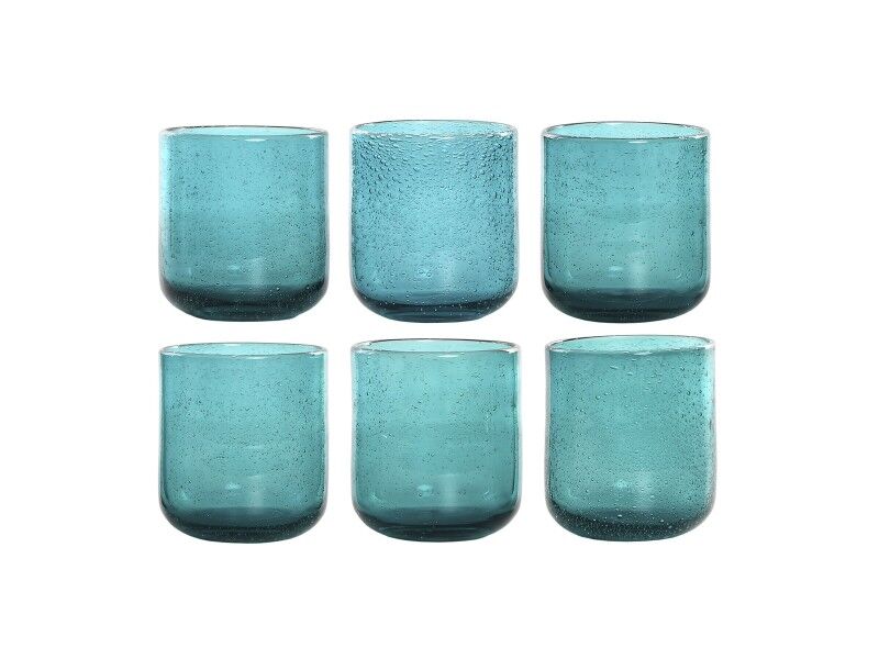 Zestaw kieliszków Home ESPRIT Turkusowy Szkło 320 ml (6 Sztuk)
