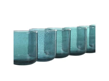 Zestaw kieliszków Home ESPRIT Turkusowy Szkło 320 ml (6 Sztuk)