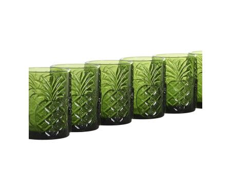Zestaw kieliszków Home ESPRIT Kolor Zielony Szkło Z reliefem 300 ml (6 Sztuk)
