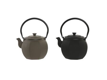 Dzbanek na herbatę Home ESPRIT Czarny Beżowy Stal nierdzewna Żelazo 780 ml (2 Sztuk)