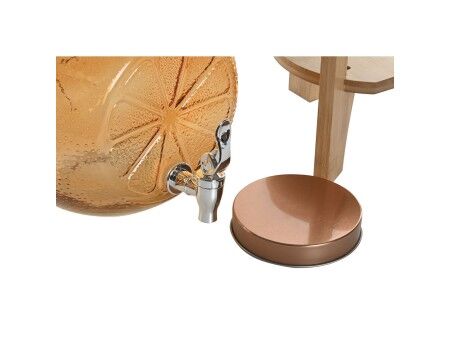 Dyspenser do Wody Home ESPRIT Pomarańczowy Bambus Szkło 5 L 24 x 17,5 x 24 cm