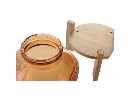 Dyspenser do Wody Home ESPRIT Pomarańczowy Bambus Szkło 5 L 24 x 17,5 x 24 cm