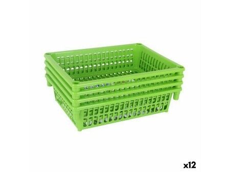 Wózek na Warzywa Tontarelli Mito 4 Kolor Zielony 40 x 29 x 18 cm (12 Sztuk)